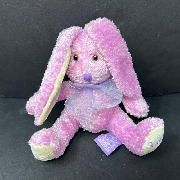 Russ Other - Russ for Target Purple Bunny Rabbit Plush Love Bow 6" Seated Stuffed Animal
